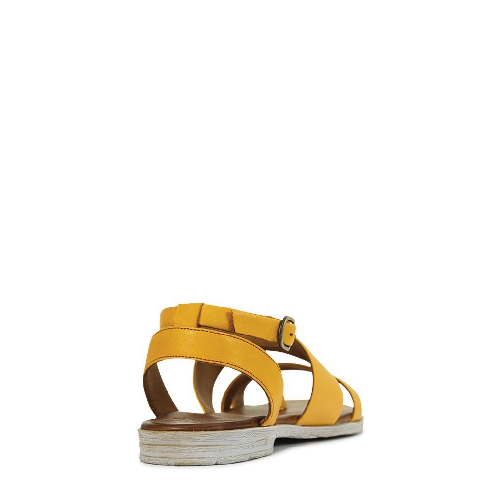 Loui Leather Ankle Strap Sandals #color_mustard