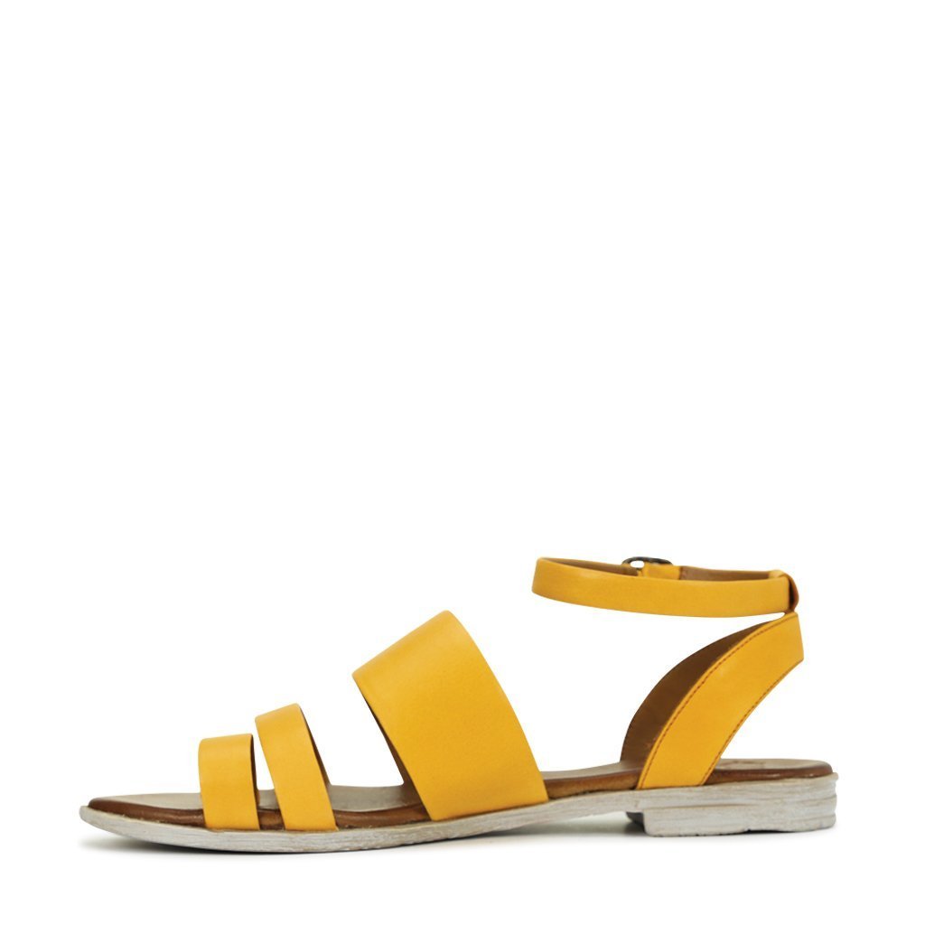 Loui Leather Ankle Strap Sandals #color_mustard