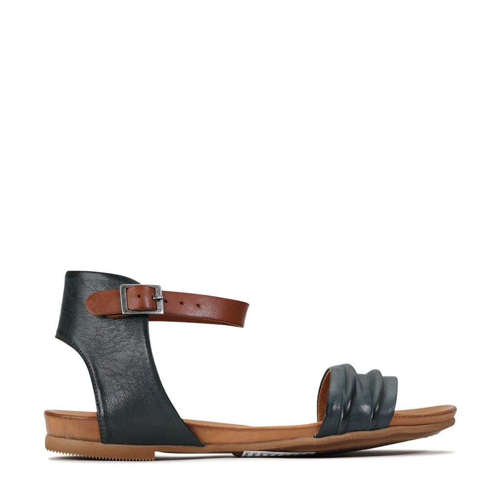 LARNI - EOS Footwear - Ankle Strap Sandals #color_Ocean/brandy