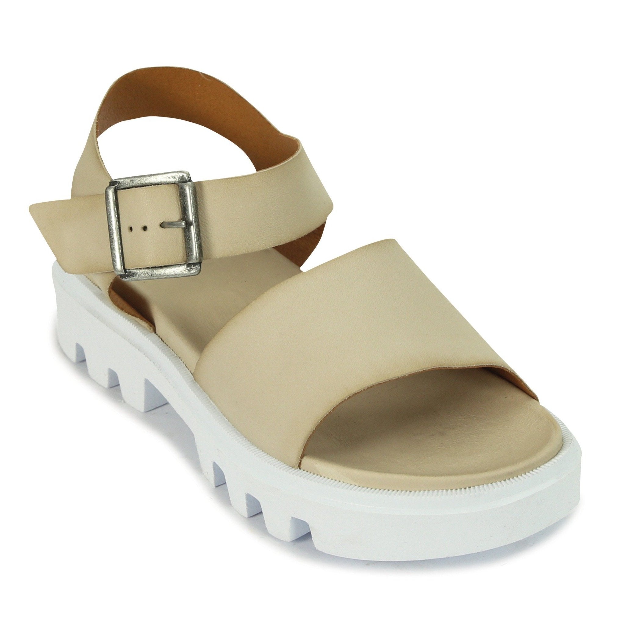 Plum Leather Sandals
