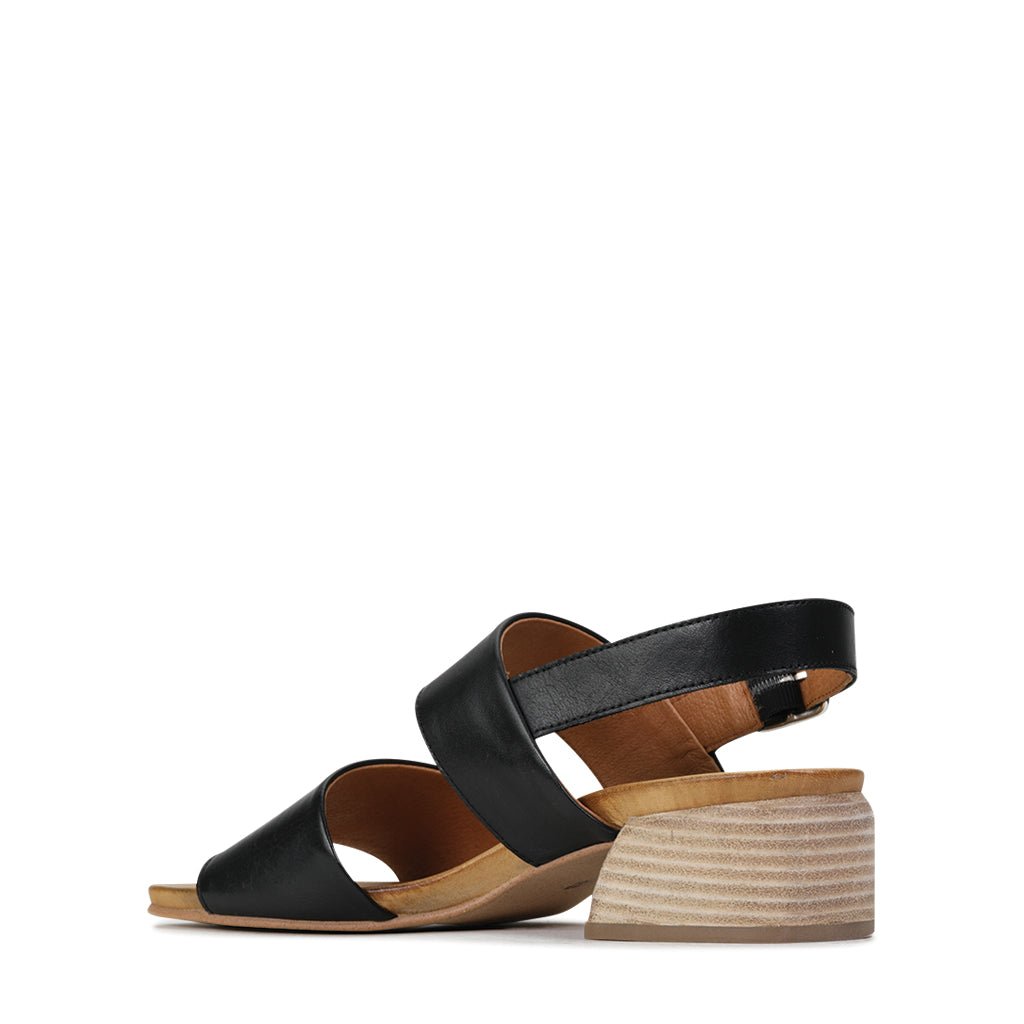 SAIGE - EOS Footwear - Sling Back Sandals #color_Black