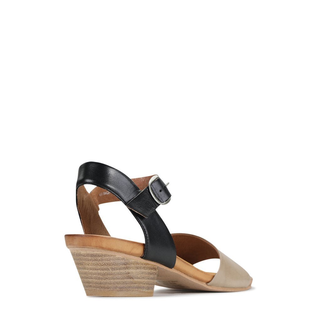 CUBICE - EOS Footwear - Ankle Strap Sandals #color_Taupe/blk