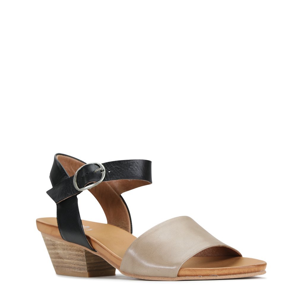 CUBICE - EOS Footwear - Ankle Strap Sandals #color_Taupe/blk