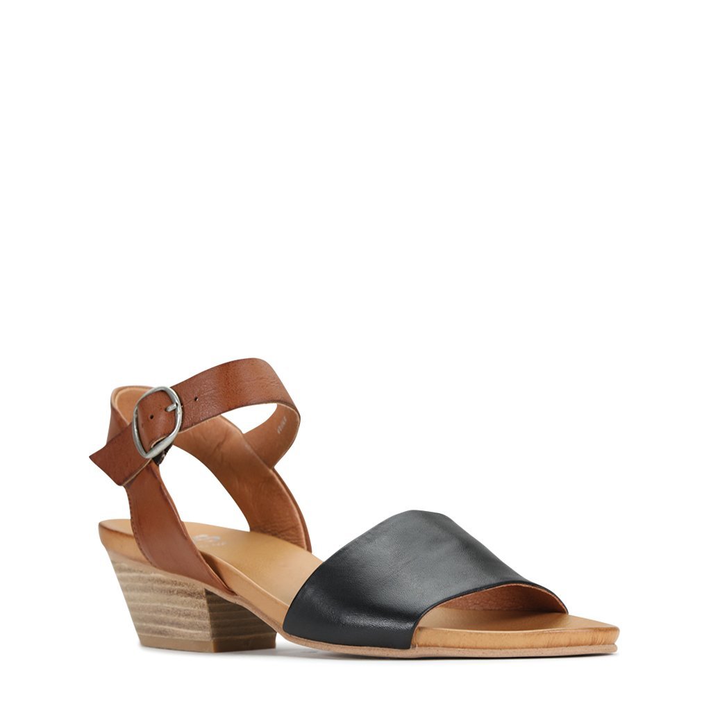 CUBICE - EOS Footwear - Ankle Strap Sandals #color_Black/brandy