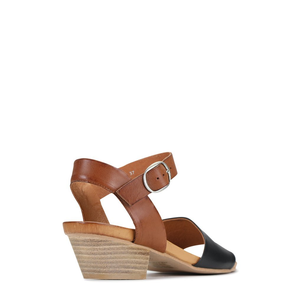 CUBICE - EOS Footwear - Ankle Strap Sandals #color_Black/brandy