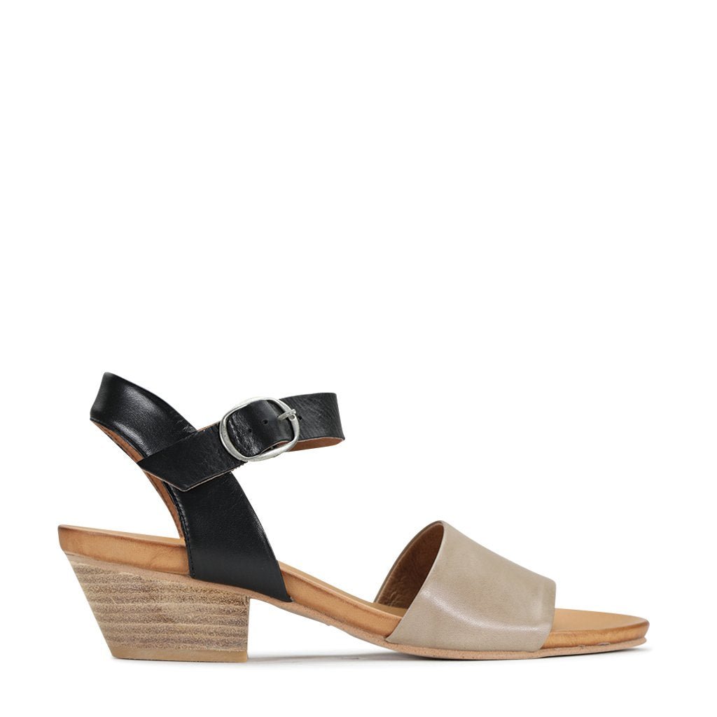 CUBICE - EOS Footwear - Ankle Strap Sandals #color_taupe/blk