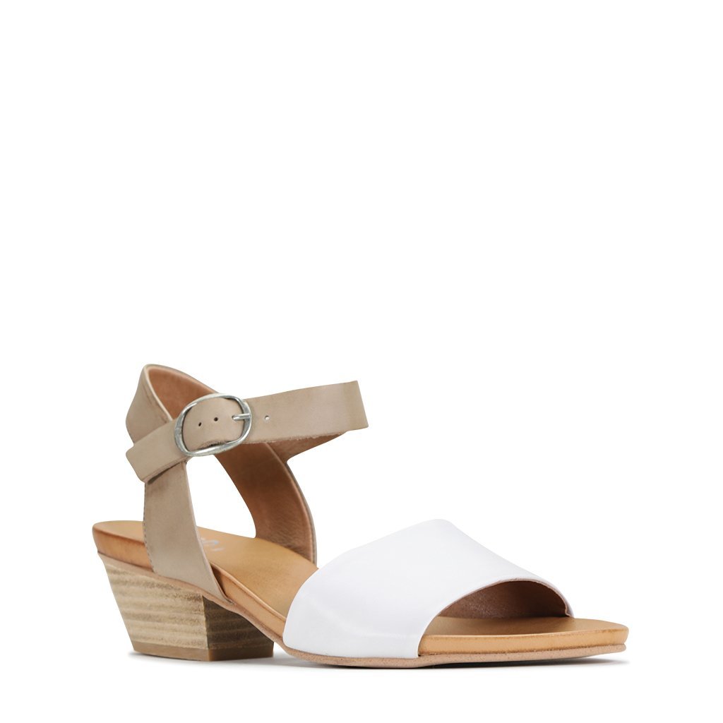 CUBICE - EOS Footwear - Ankle Strap Sandals #color_white/taupe