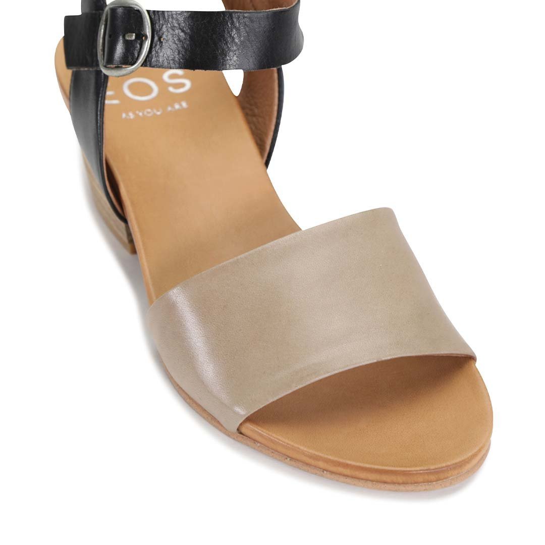 CUBICE - EOS Footwear - Ankle Strap Sandals #color_Taupe/blk