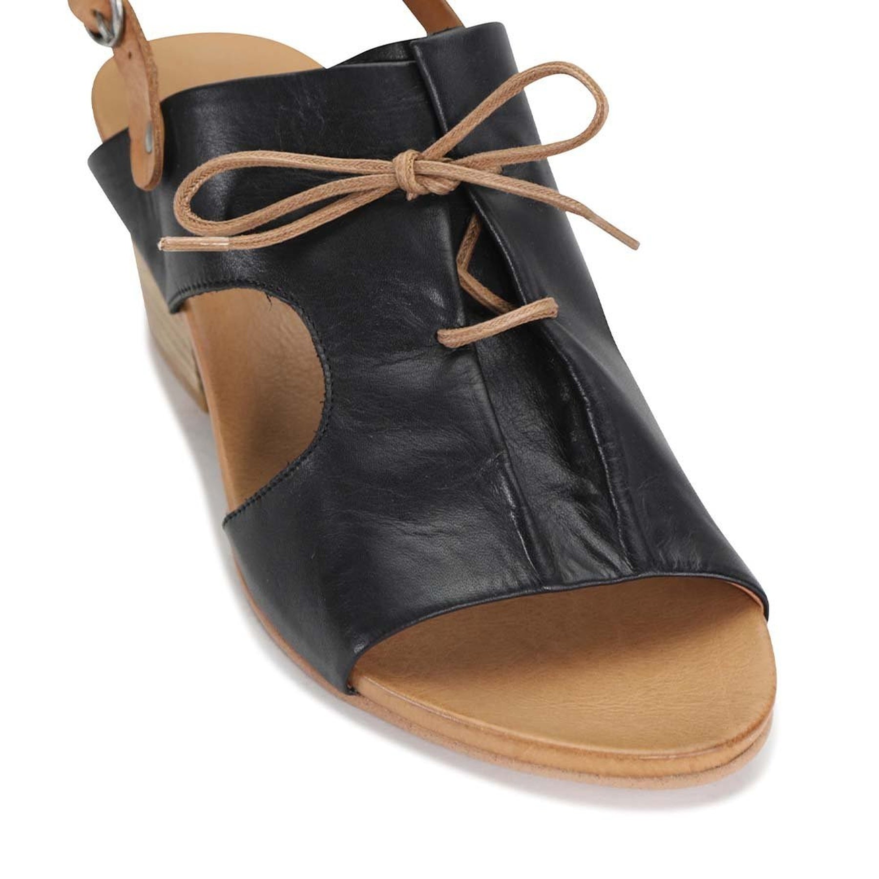 CUBIT - EOS Footwear - Sling Back Sandals #color_Blk/tan