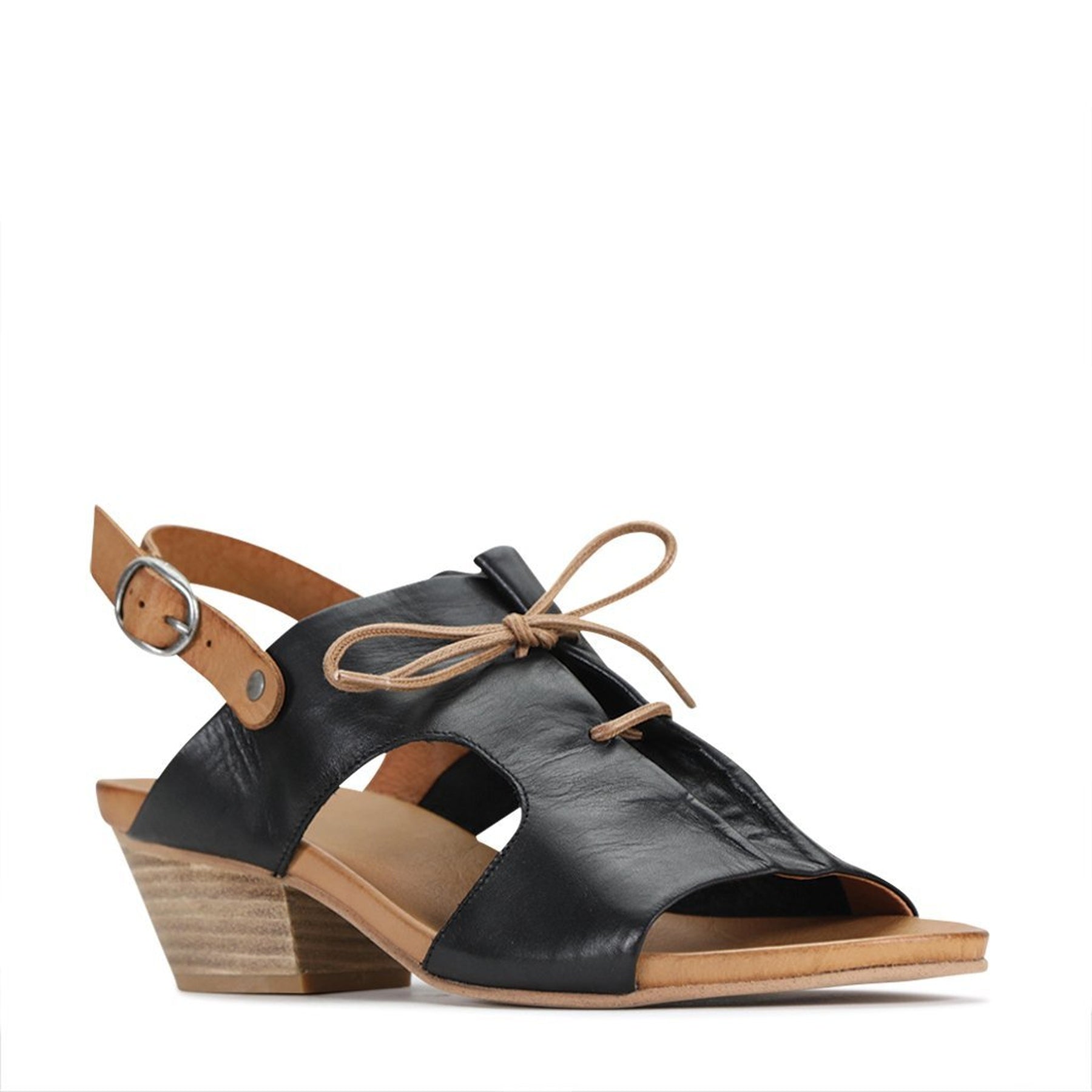 CUBIT - EOS Footwear - Sling Back Sandals #color_Blk/tan