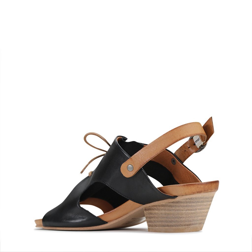 CUBIT - EOS Footwear - Sling Back Sandals #color_Blk/tan