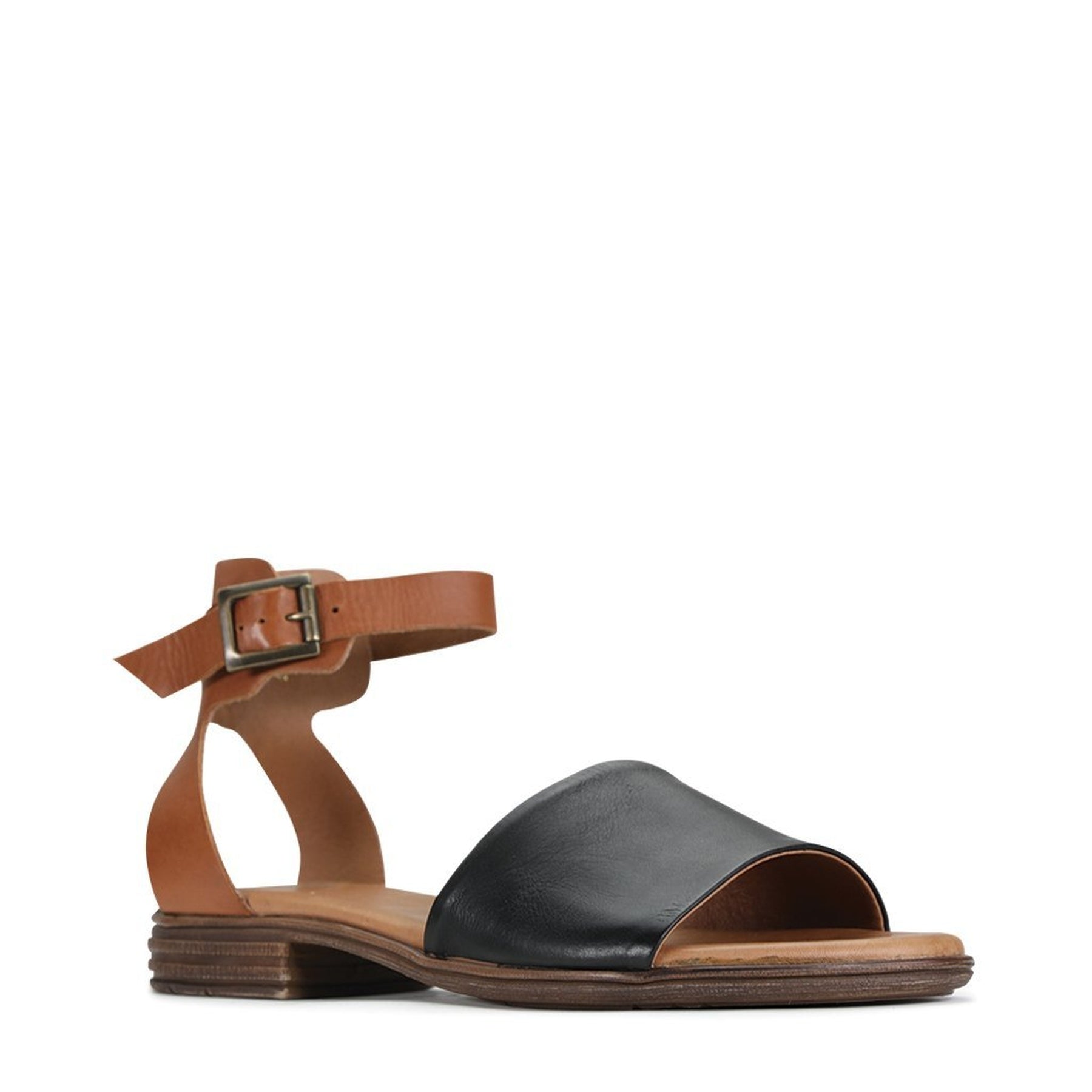 ILOS - EOS Footwear - Ankle Strap Sandals #color_Taupe/blk