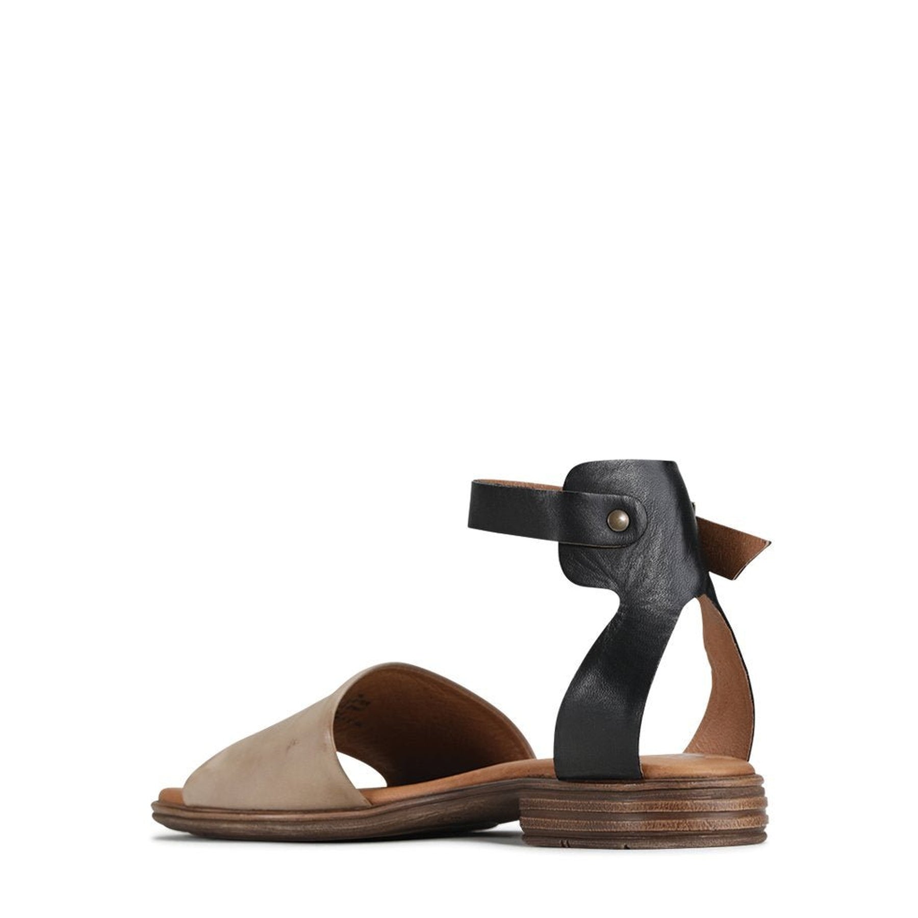 ILOS - EOS Footwear - Ankle Strap Sandals #color_Black/brandy