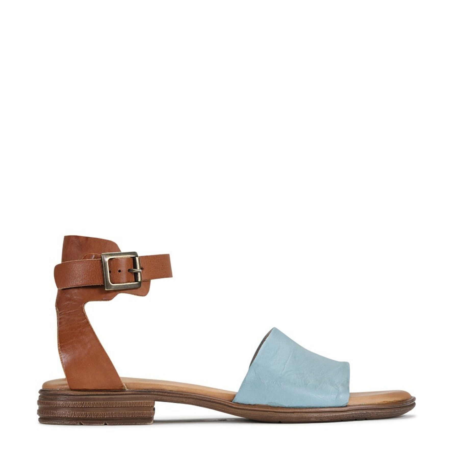 ILOS - EOS Footwear - Ankle Strap Sandals #color_Mustard/brandy