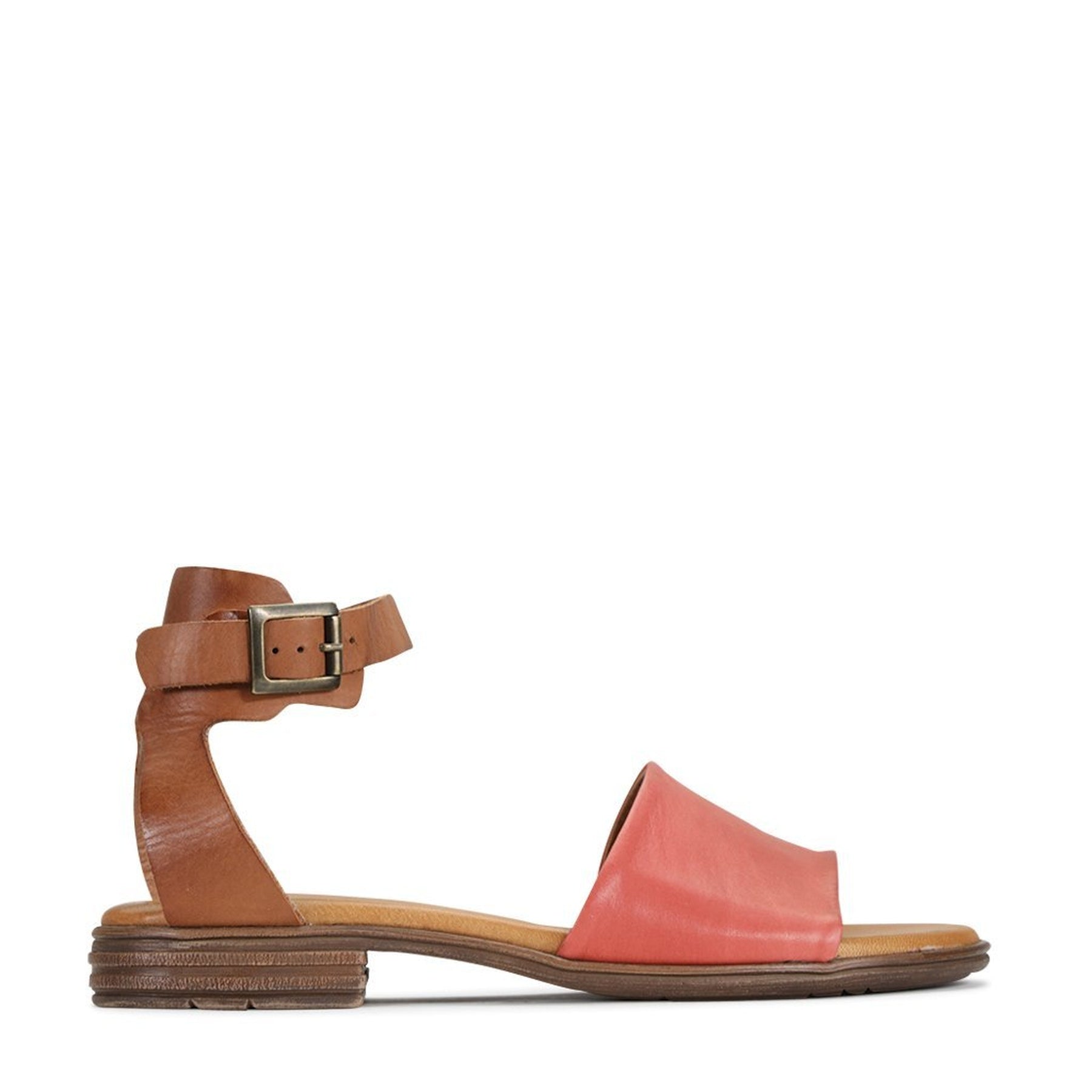 ILOS - EOS Footwear - Ankle Strap Sandals #color_Mustard/brandy