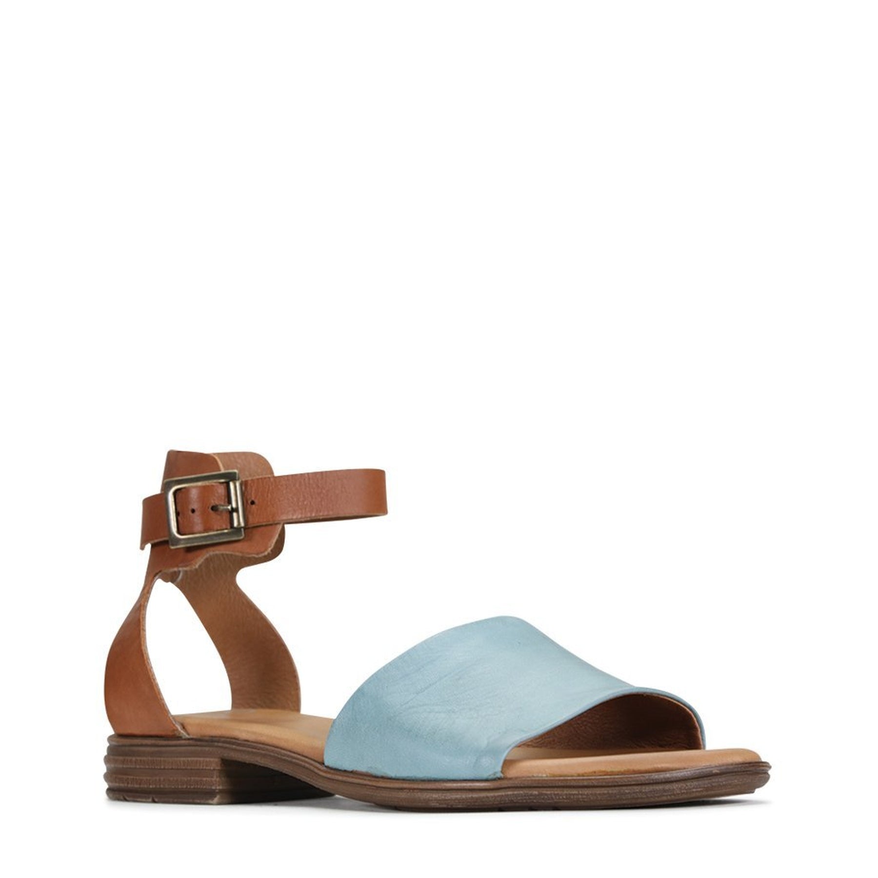 ILOS - EOS Footwear - Ankle Strap Sandals #color_Mustard/brandy