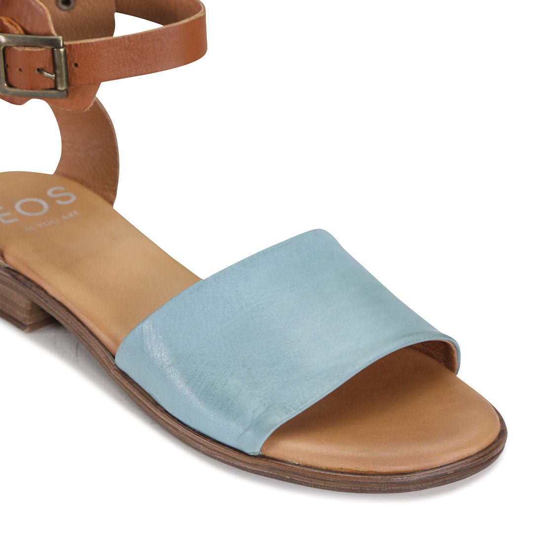 ILOS - EOS Footwear - Ankle Strap Sandals #color_Mustard/brandy