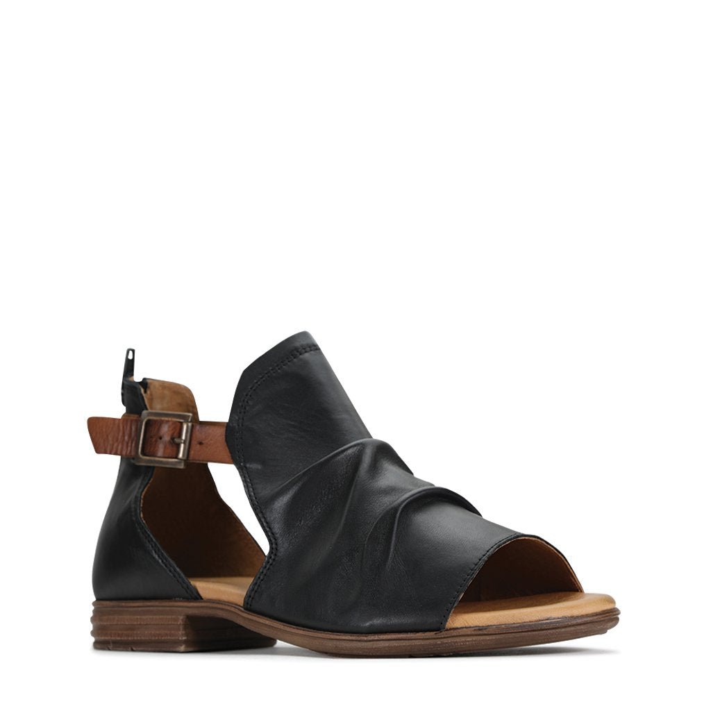 ILOSIA - EOS Footwear - Ankle Strap Sandals #color_Black/brandy