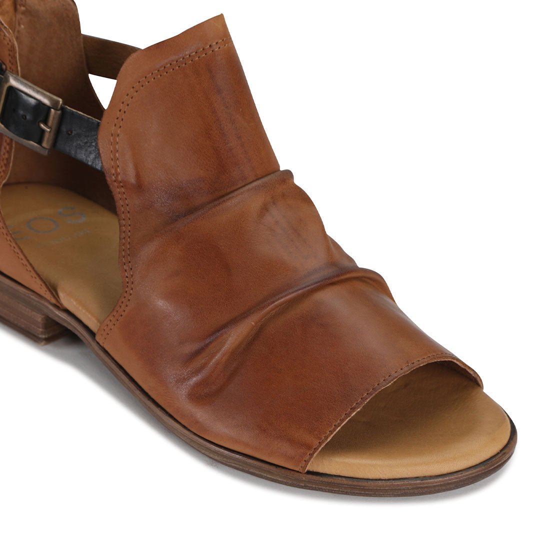 ILOSIA - EOS Footwear - Ankle Strap Sandals #color_Brandy/black
