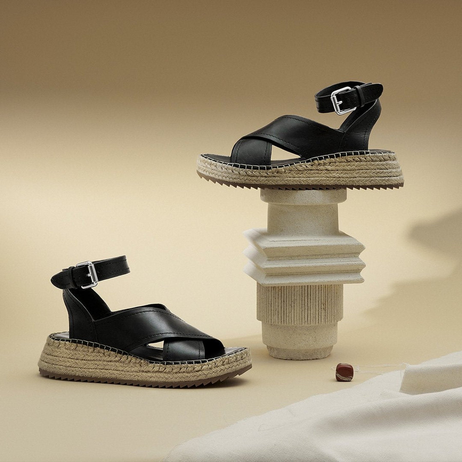 LARAX - EOS Footwear - Espadrilles #color_Black