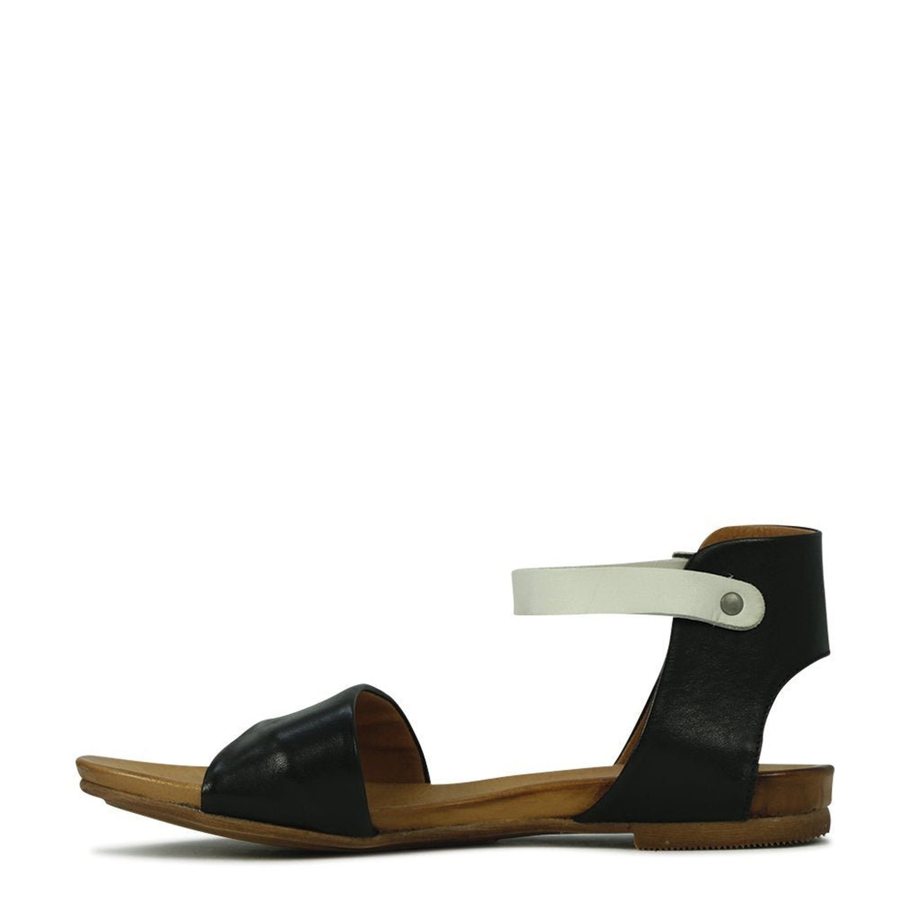 LARNIA - EOS Footwear - Ankle Strap Sandals #color_Blk/taupe