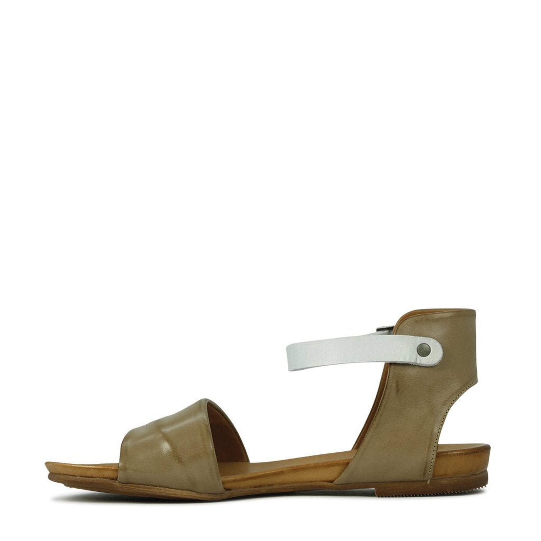 LARNIA - EOS Footwear - Ankle Strap Sandals #color_taupe/white