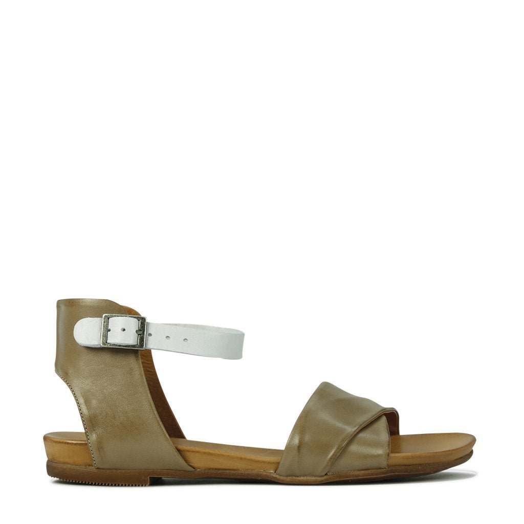 LARNIA - EOS Footwear - Ankle Strap Sandals #color_Gold/brandy