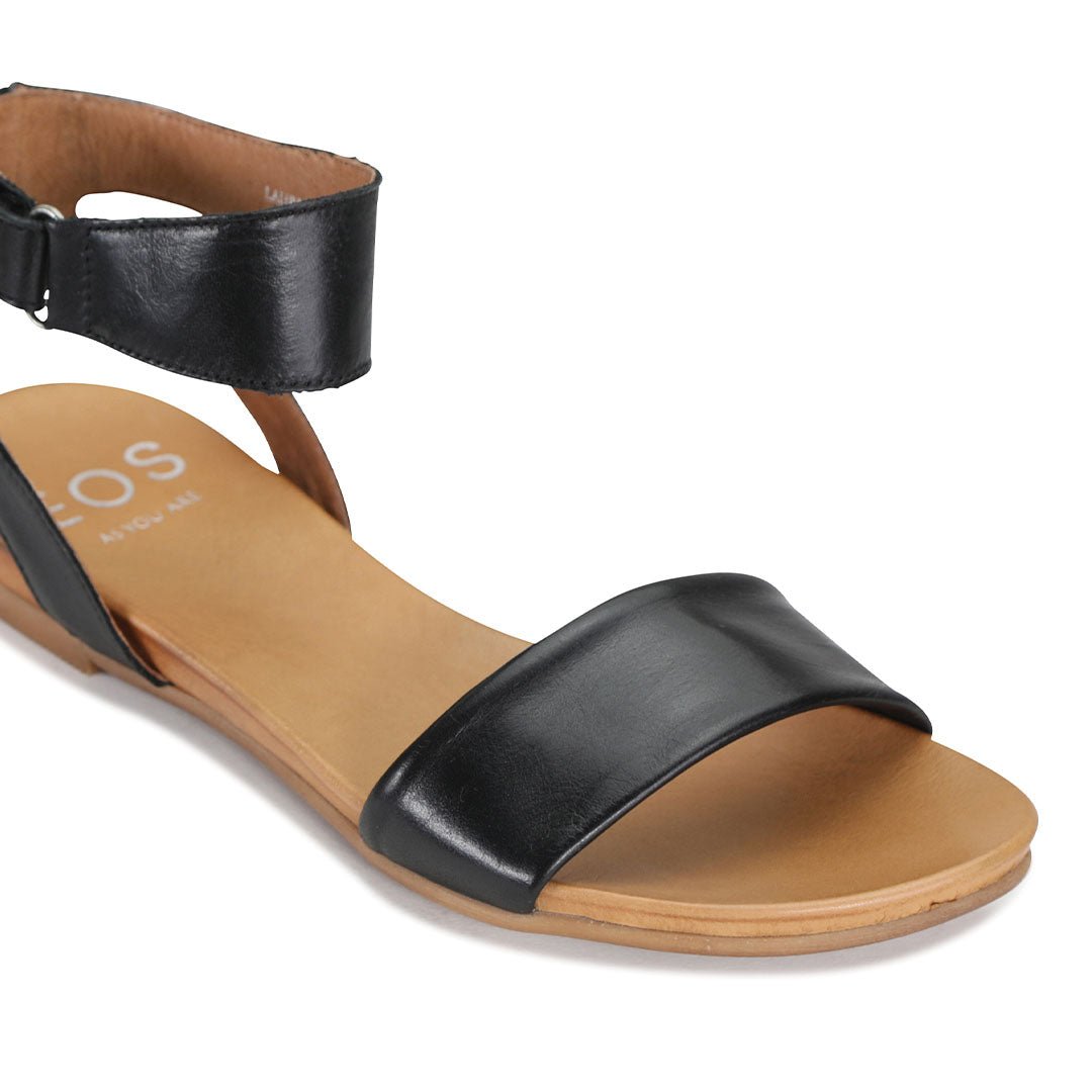 LAUREN - EOS Footwear - Ankle Strap Sandals #color_black
