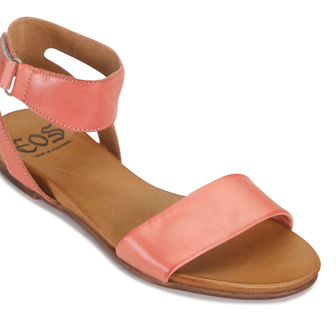LAUREN - EOS Footwear - Ankle Strap Sandals #color_coral