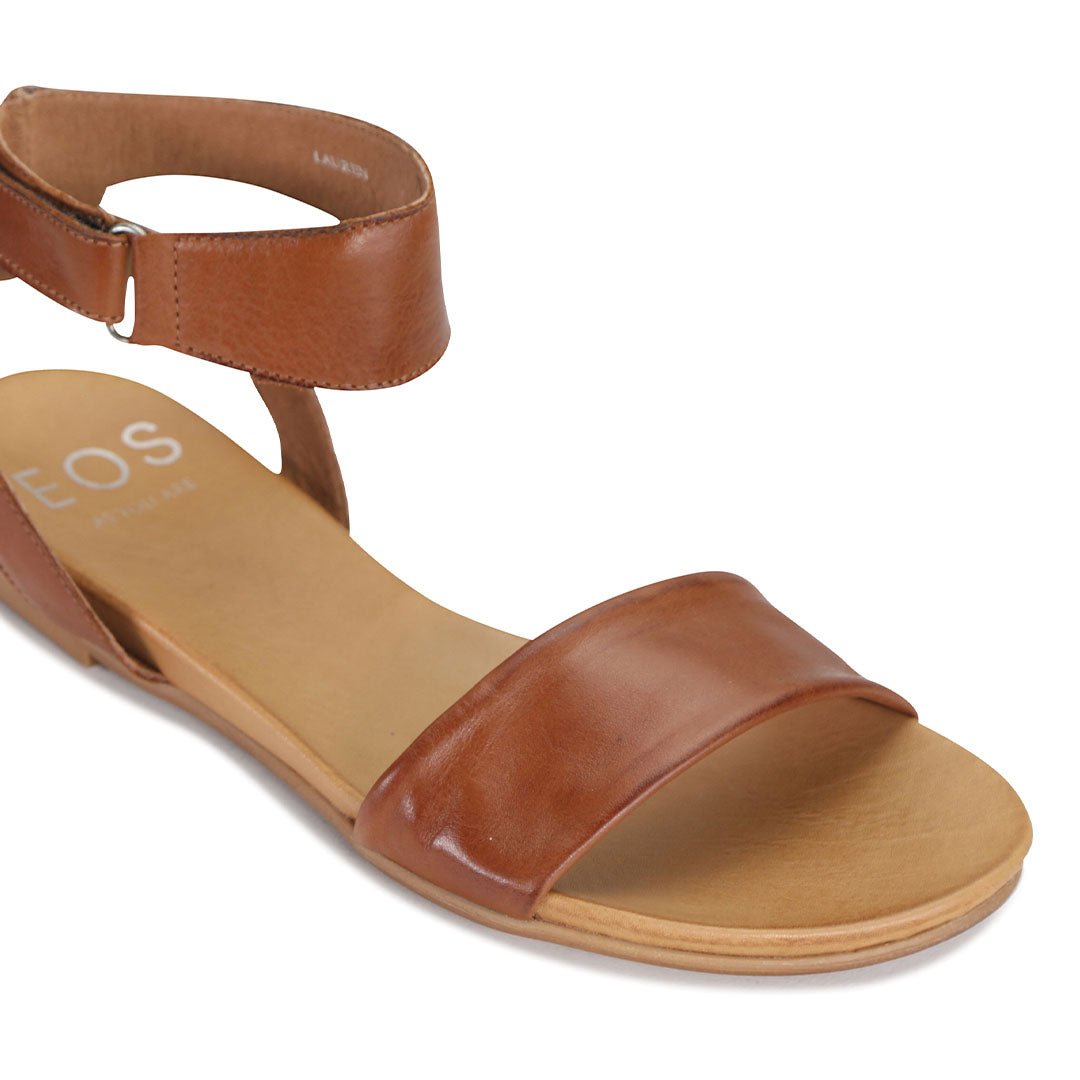 LAUREN - EOS Footwear - Ankle Strap Sandals #color_Brandy