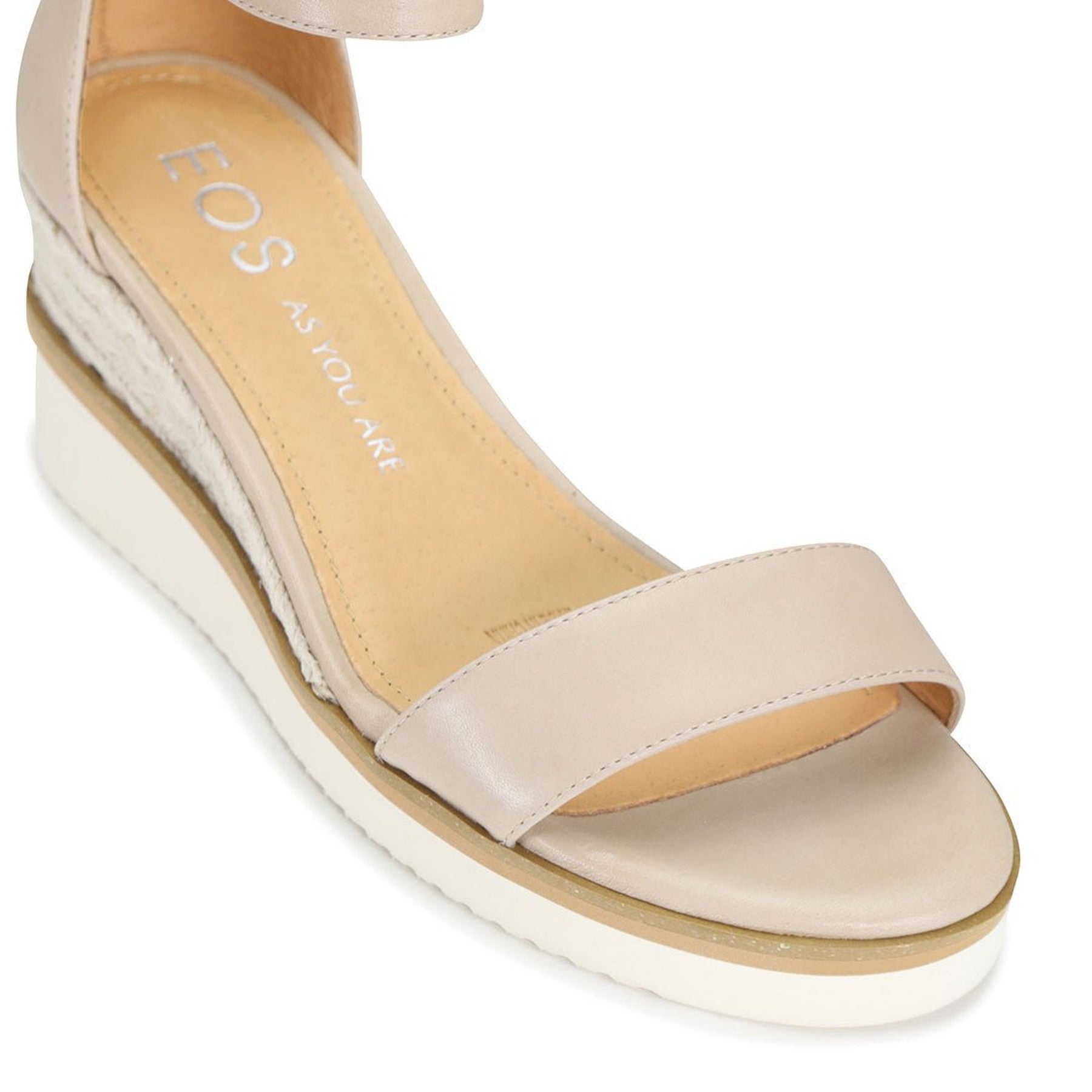 LAZY - EOS Footwear - Ankle Strap Sandals #color_ecru