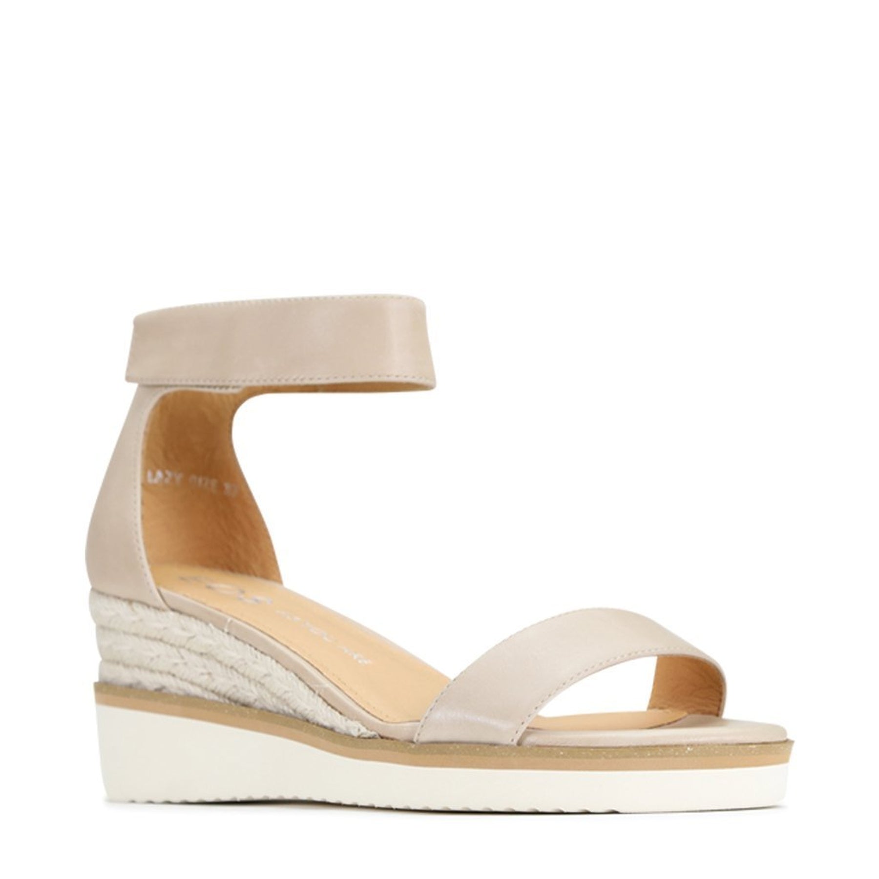 LAZY - EOS Footwear - Ankle Strap Sandals #color_ecru