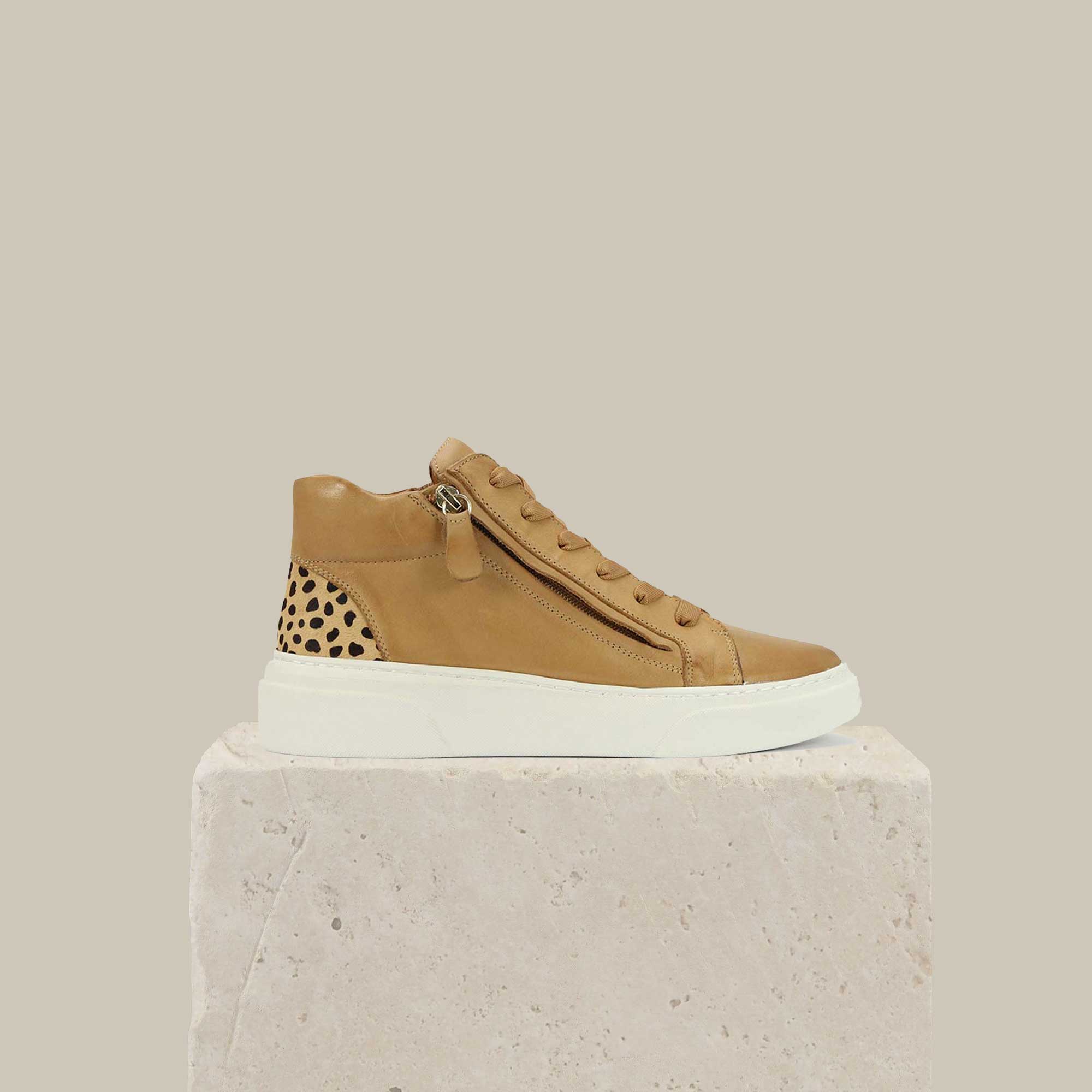 MARBLES - EOS Footwear - High Sneakers #color_tan/combo