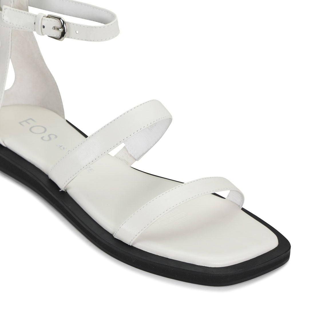 MISHELLE - EOS Footwear - Ankle Strap Sandals #color_Off-white
