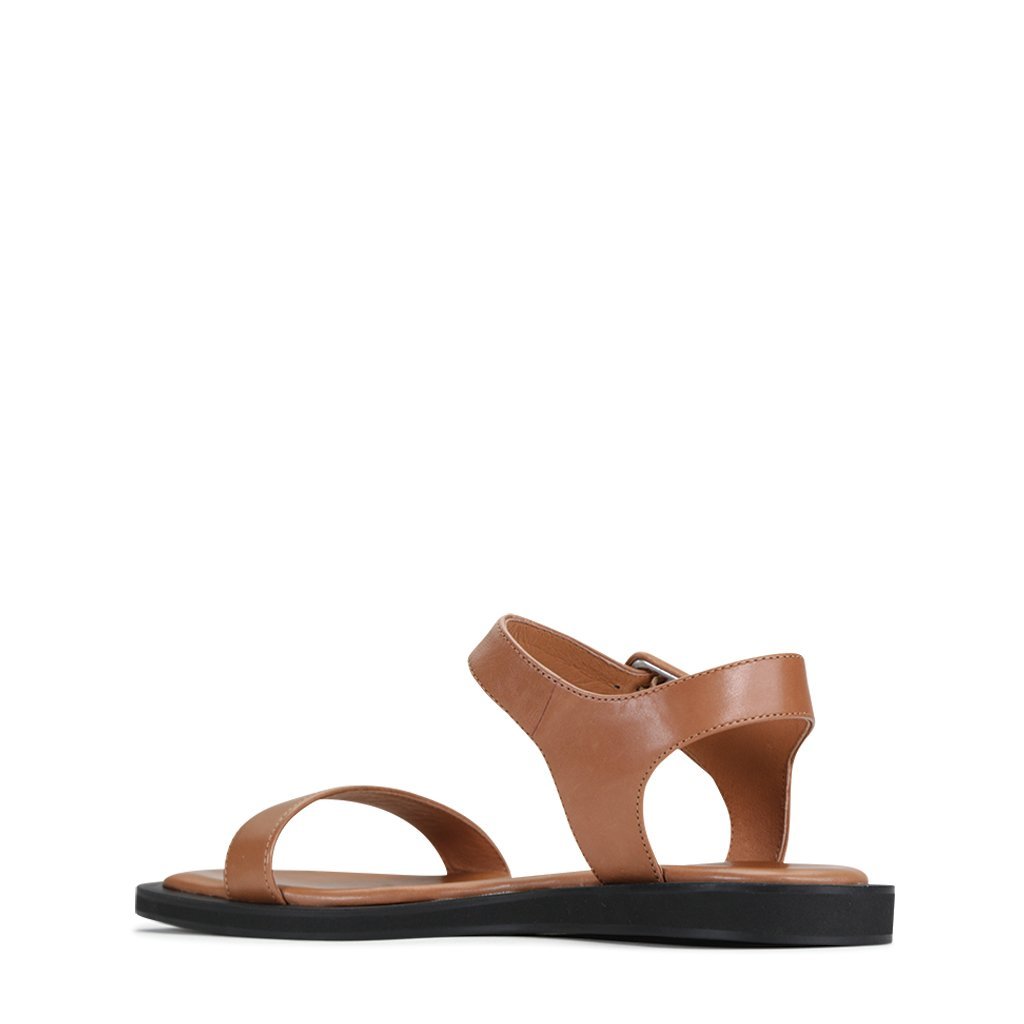 Mishon Leather Ankle Strap Sandals - EOS Footwear - Ankle Strap Sandals #color_brandy