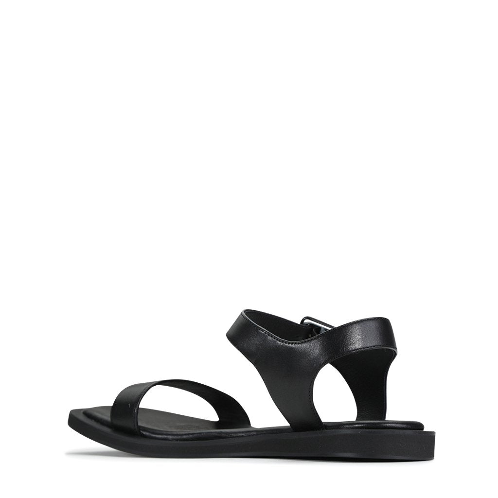 Mishon Leather Ankle Strap Sandals - EOS Footwear - Ankle Strap Sandals #color_black