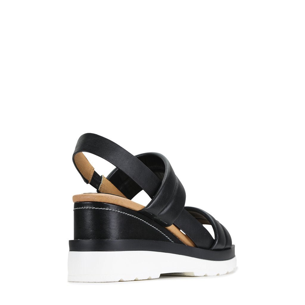 PADDED - EOS Footwear - Sling Back Sandals #color_Black