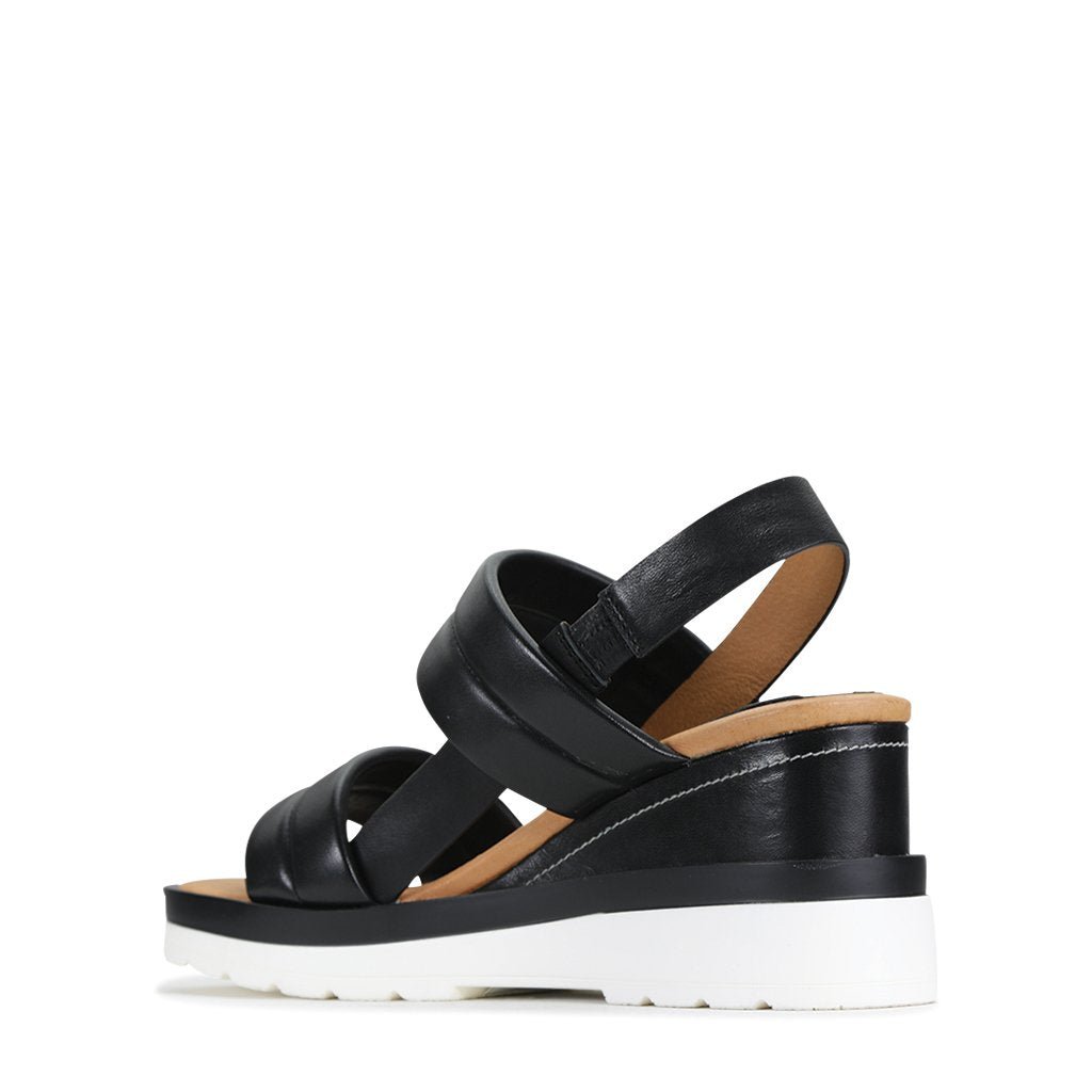 PADDED - EOS Footwear - Sling Back Sandals #color_Black