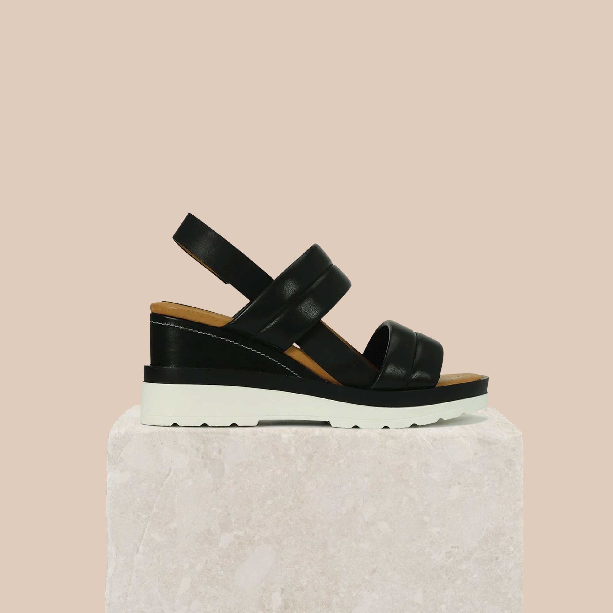 PADDED - EOS Footwear - Sling Back Sandals #color_black