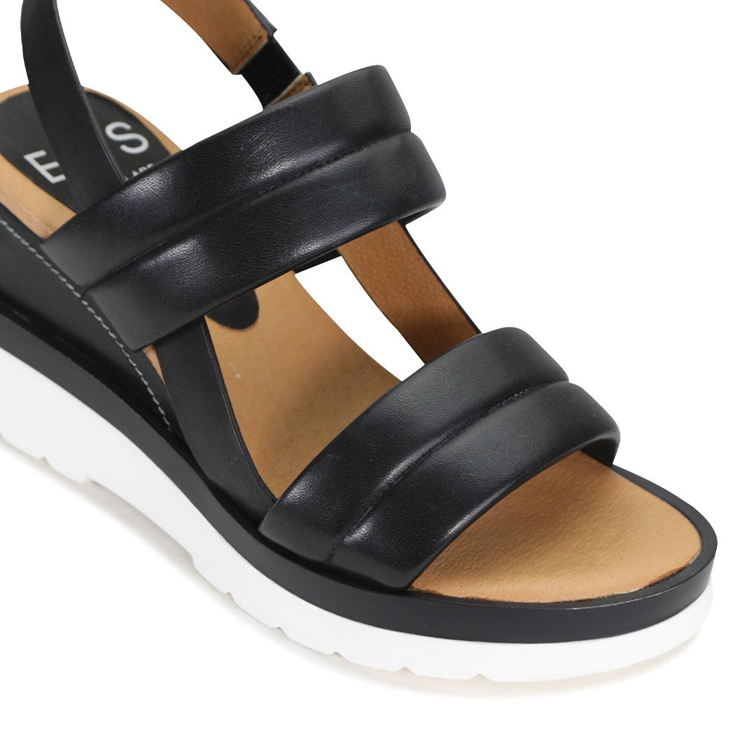 PADDED - EOS Footwear - Sling Back Sandals #color_Black