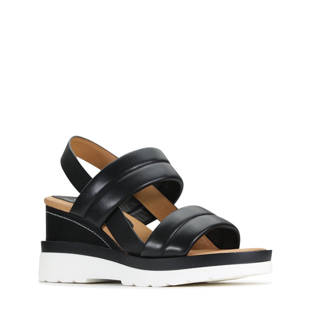 PADDED - EOS Footwear - Sling Back Sandals #color_Black