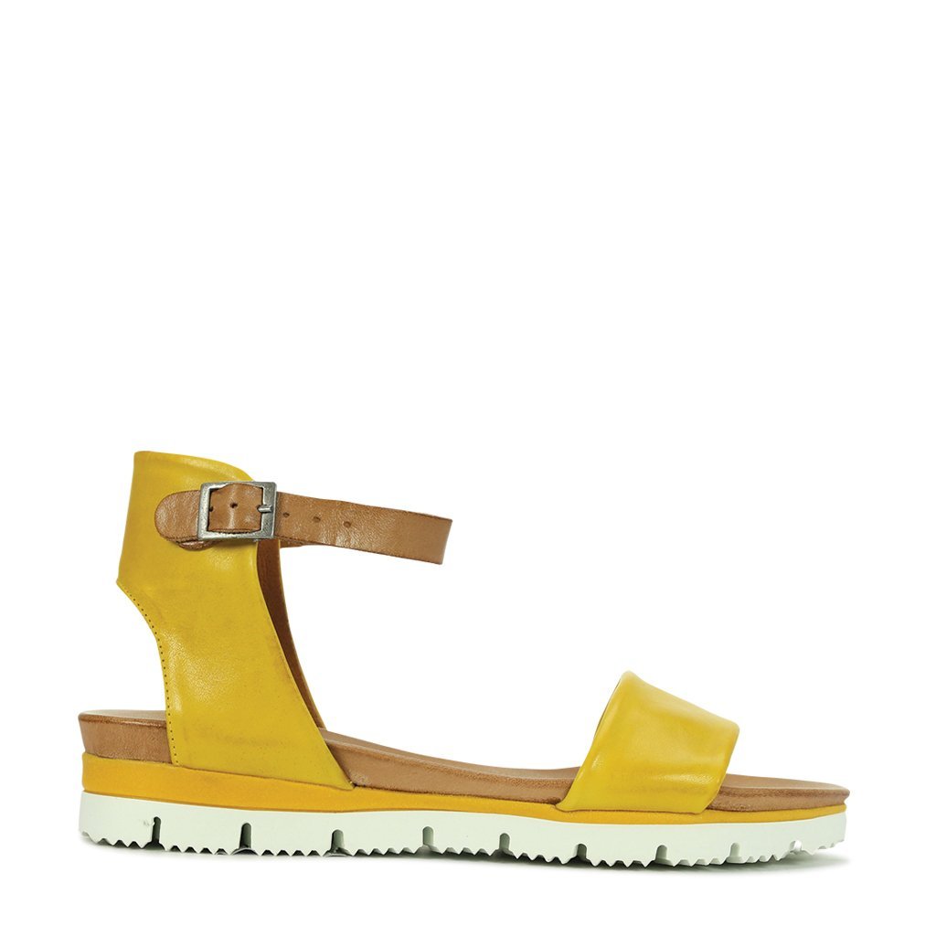 SODA - EOS Footwear - Ankle Strap Sandals #color_yellow