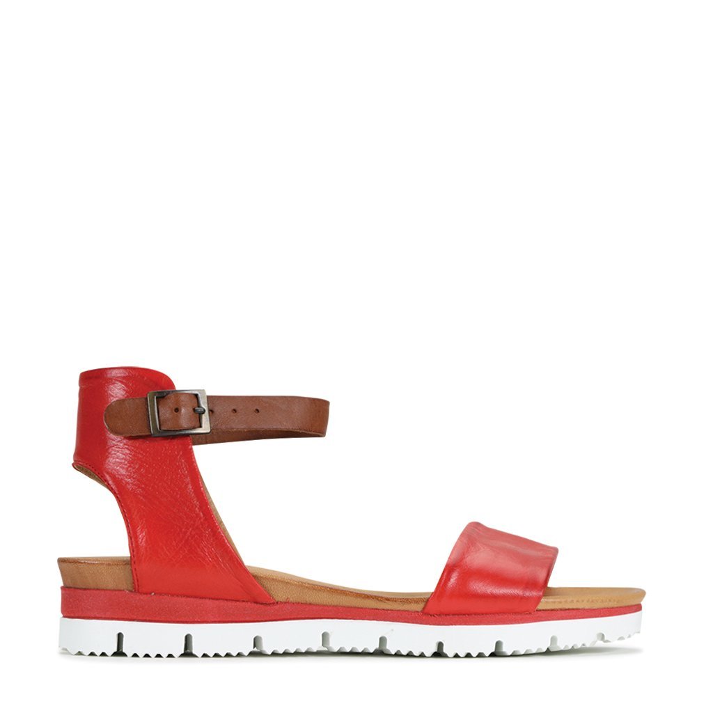 SODA - EOS Footwear - Ankle Strap Sandals #color_red