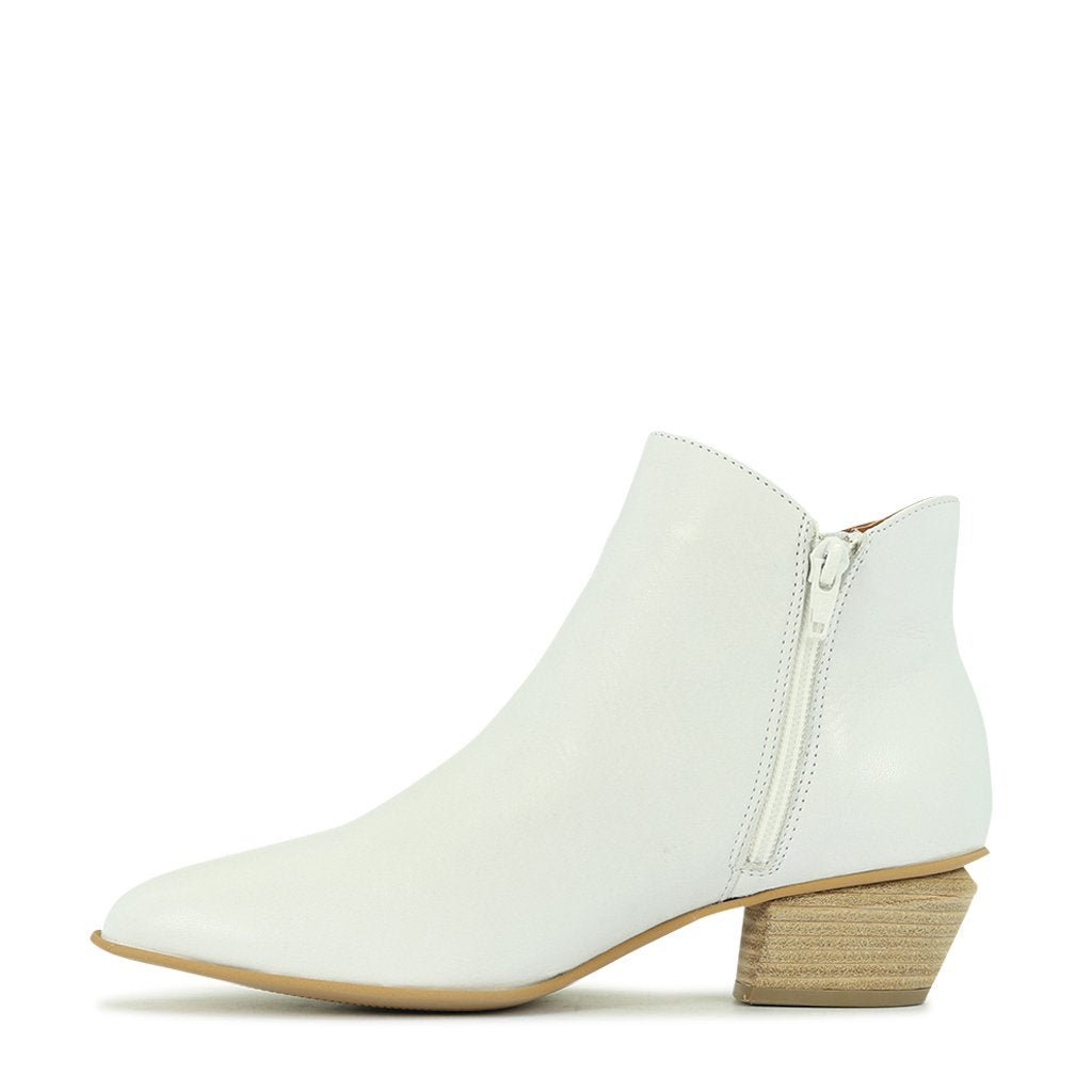 Weston Leather Ankle Boots - EOS Footwear - Ankle Boots #color_White
